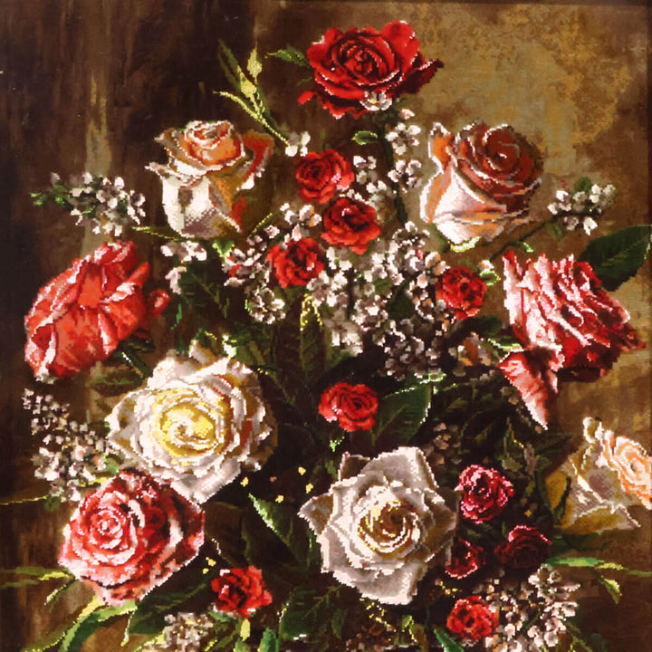 ペルシャ絨毯　タブリーズ産　絵画絨毯　91×68cm（FP-70264）