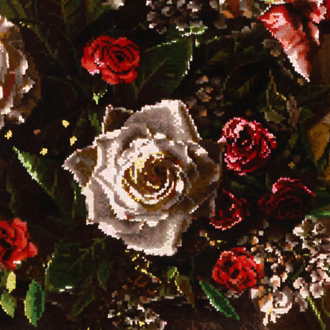 ペルシャ絨毯　タブリーズ産　絵画絨毯　91×68cm（FP-70264）