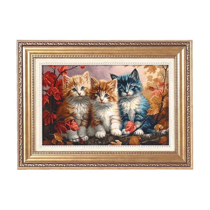 ペルシャ絨毯　タブリーズ産　絵画絨毯　80×59cm（FP-70266）