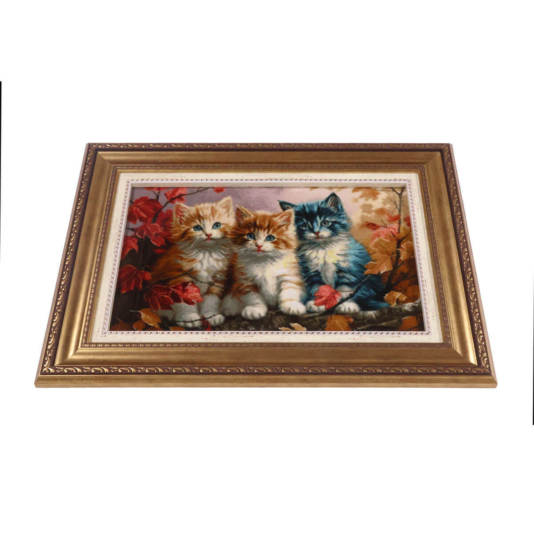 ペルシャ絨毯　タブリーズ産　絵画絨毯　80×59cm（FP-70266）