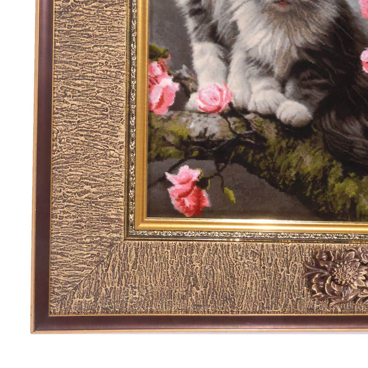ペルシャ絨毯　タブリーズ産　絵画絨毯　89×67cm（FP-70267）