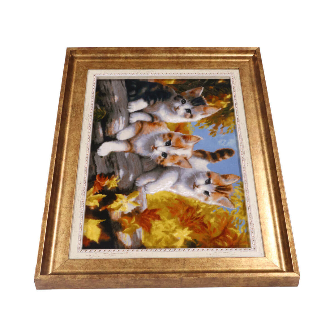 ペルシャ絨毯　タブリーズ産　絵画絨毯　75×56cm（FP-70268）