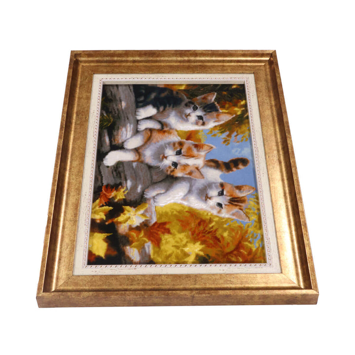 ペルシャ絨毯　タブリーズ産　絵画絨毯　75×56cm（FP-70268）