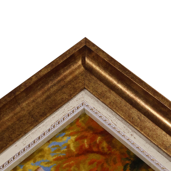 ペルシャ絨毯　タブリーズ産　絵画絨毯　75×56cm（FP-70268）