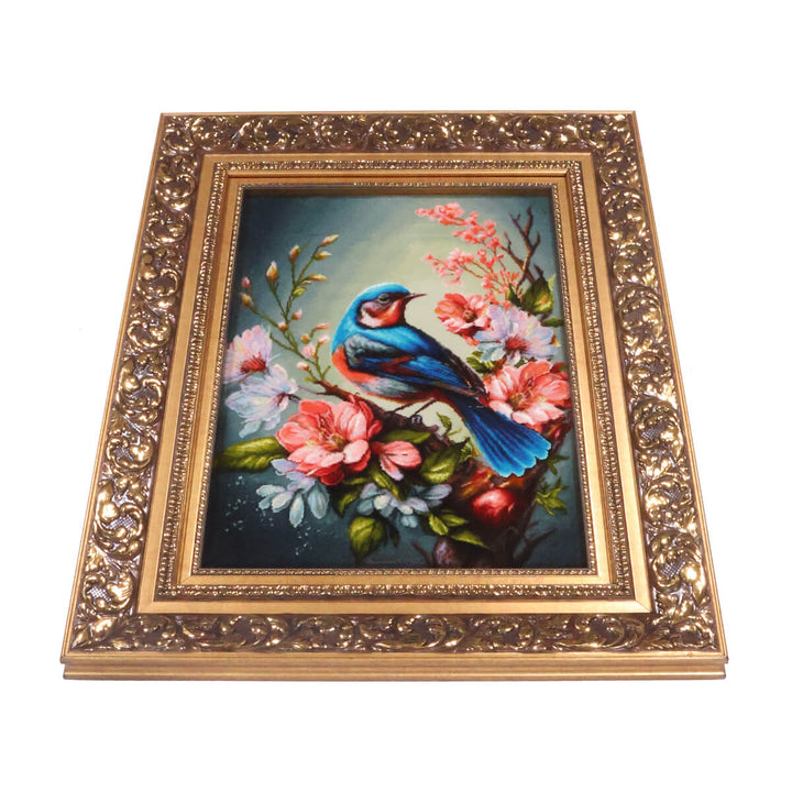 ペルシャ絨毯　タブリーズ産　絵画絨毯　90×71cm（FP-70269）