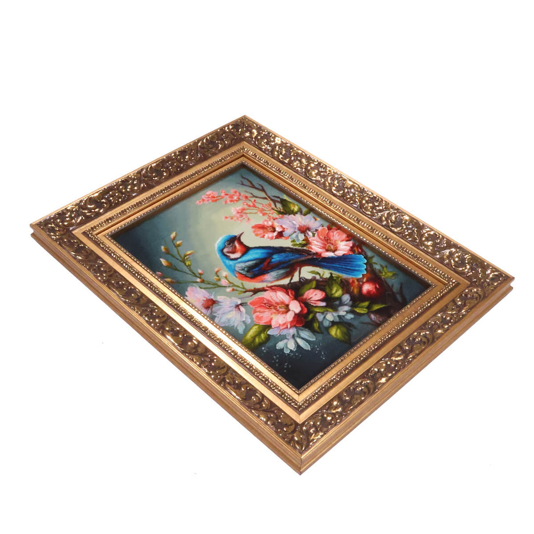ペルシャ絨毯　タブリーズ産　絵画絨毯　90×71cm（FP-70269）
