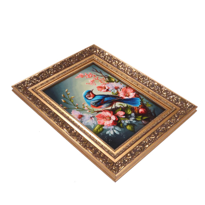 ペルシャ絨毯　タブリーズ産　絵画絨毯　90×71cm（FP-70269）