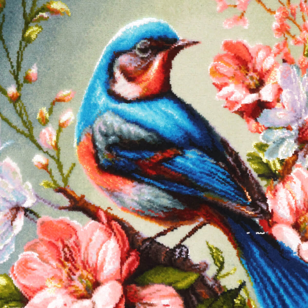 ペルシャ絨毯　タブリーズ産　絵画絨毯　90×71cm（FP-70269）
