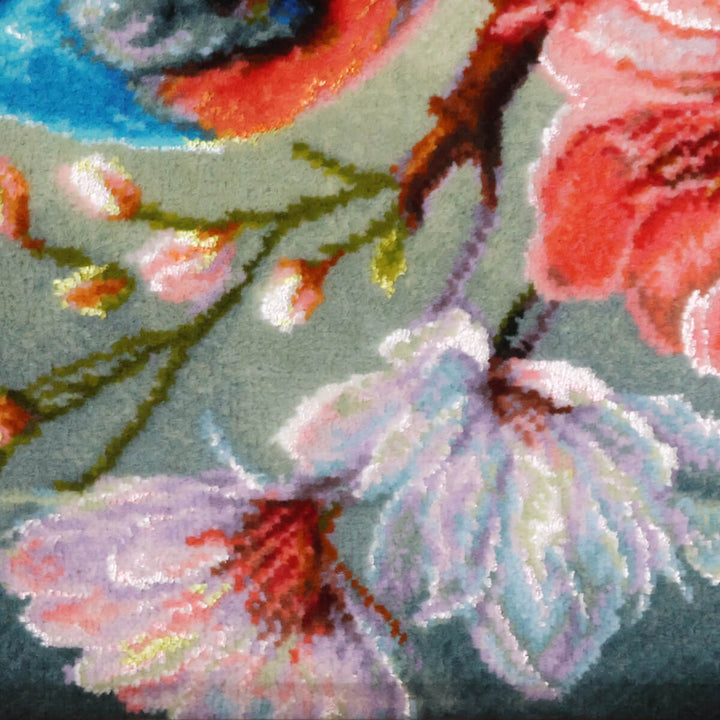 ペルシャ絨毯　タブリーズ産　絵画絨毯　90×71cm（FP-70269）
