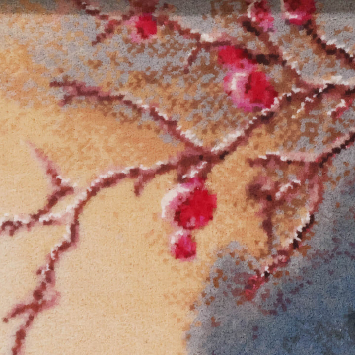 ペルシャ絨毯　タブリーズ産　絵画絨毯　77×60cm（FP-70271）