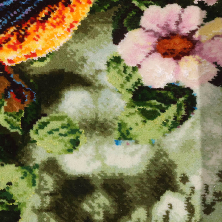 ペルシャ絨毯　タブリーズ産　絵画絨毯　79×61cm（FP-70272）