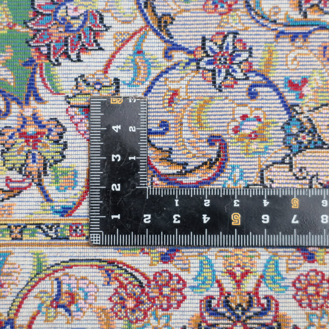 LUMINA モダールアートコレクション｜花メダリオン柄 ゴールド×アイボリー｜146×98cm（S-13288）