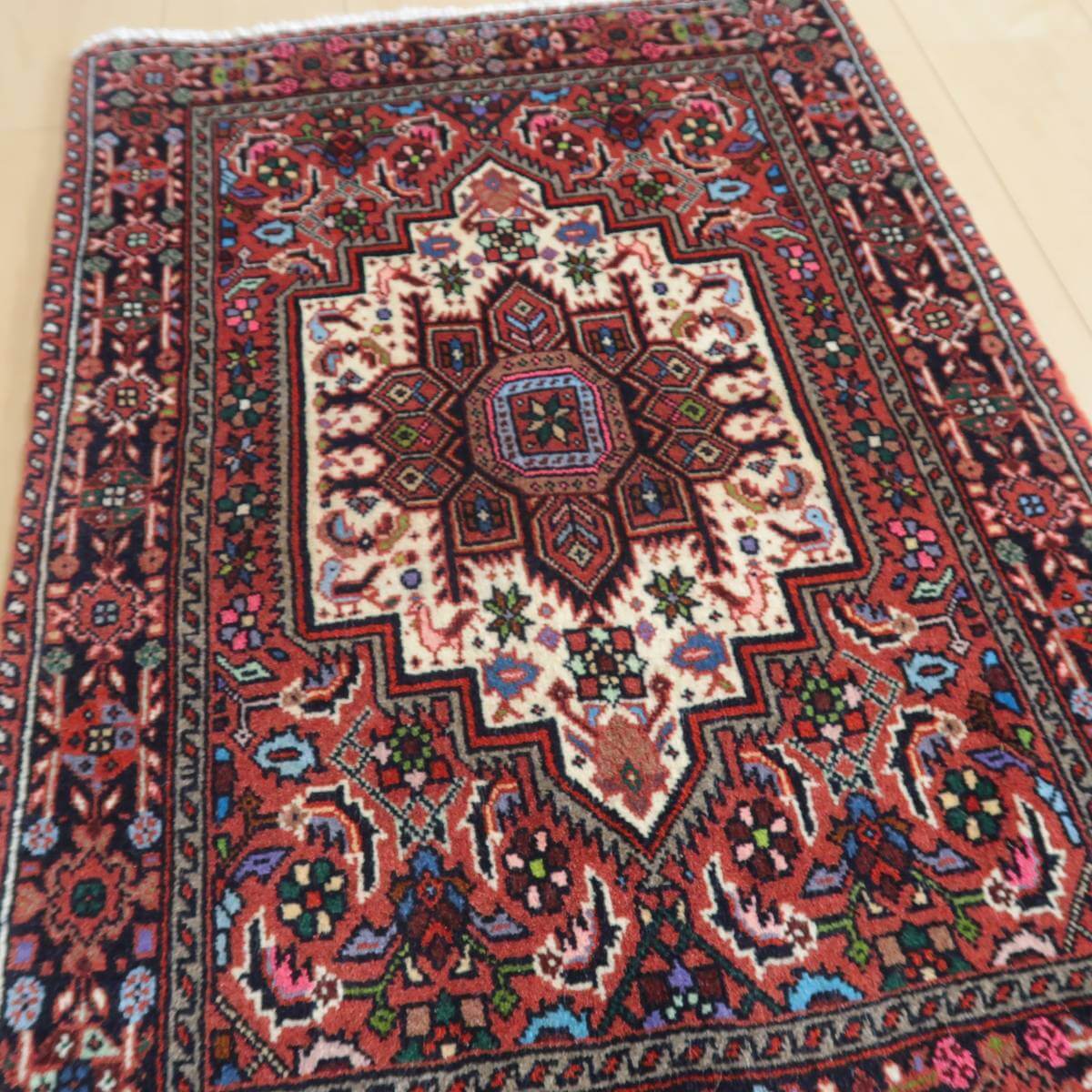 90×62cm ペルシャ手織り絨毯 【公式通販】