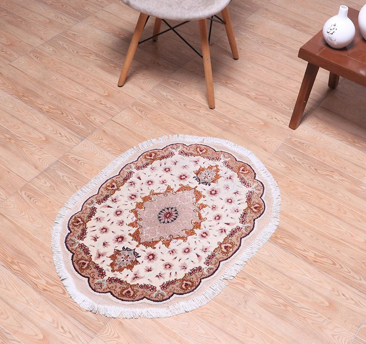 ペルシャ絨毯（イラン産）タブリーズ　82×57cm（FS-70008）