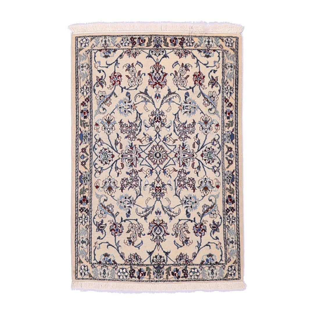 ペルシャ絨毯（イラン産）ナイン　86×59cm（FS-70012）