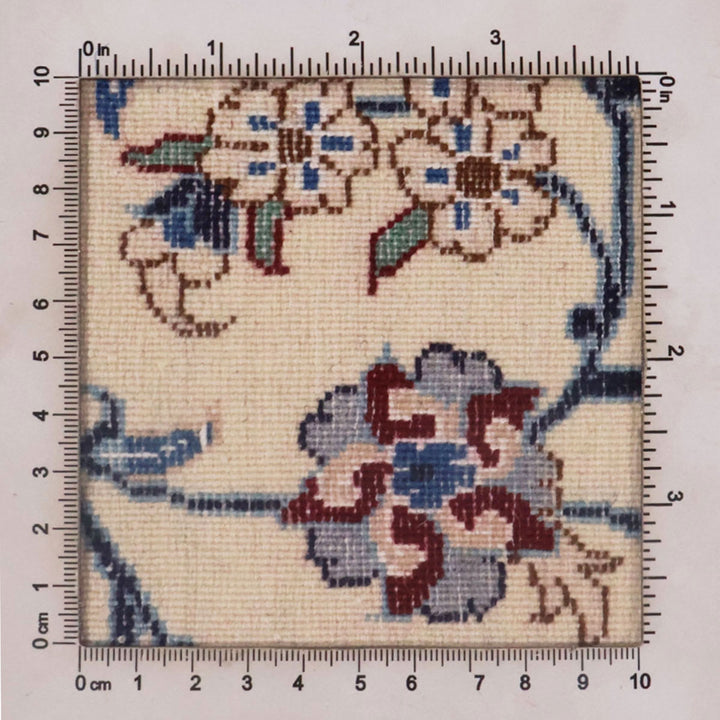 ペルシャ絨毯（イラン産）ナイン　86×59cm（FS-70012）