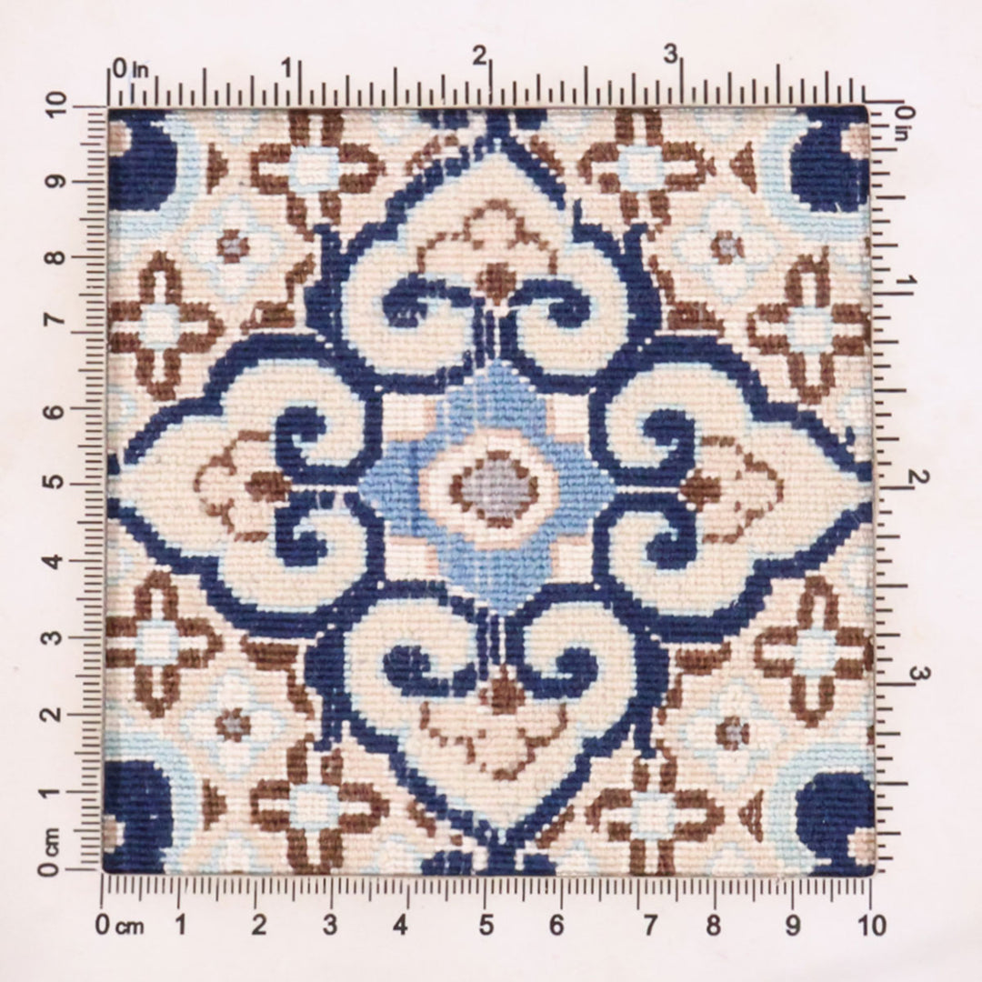 ペルシャ絨毯（イラン産）ナイン　88×60cm（FS-70013）