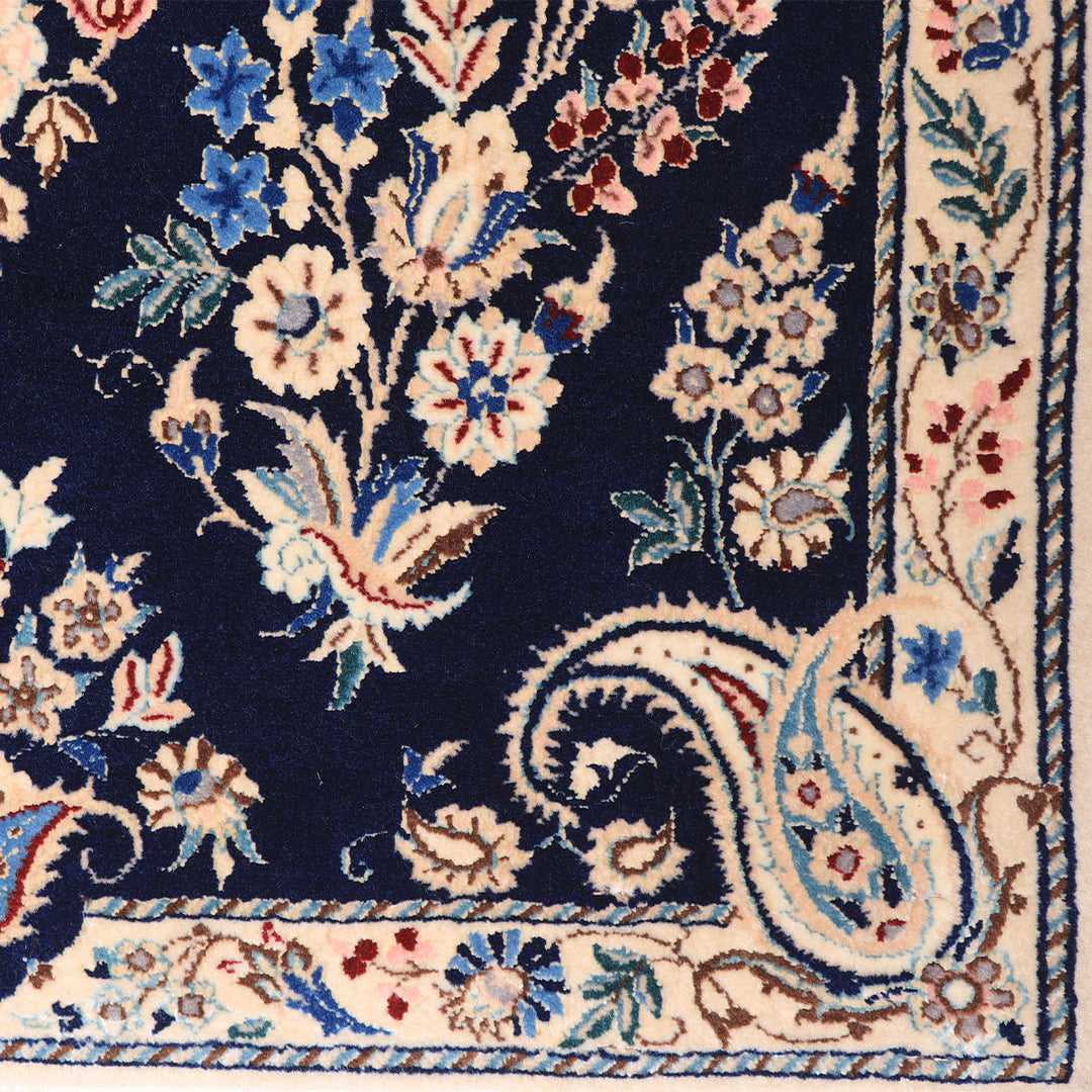 ペルシャ絨毯（イラン産）ナイン　88×60cm（FS-70013）