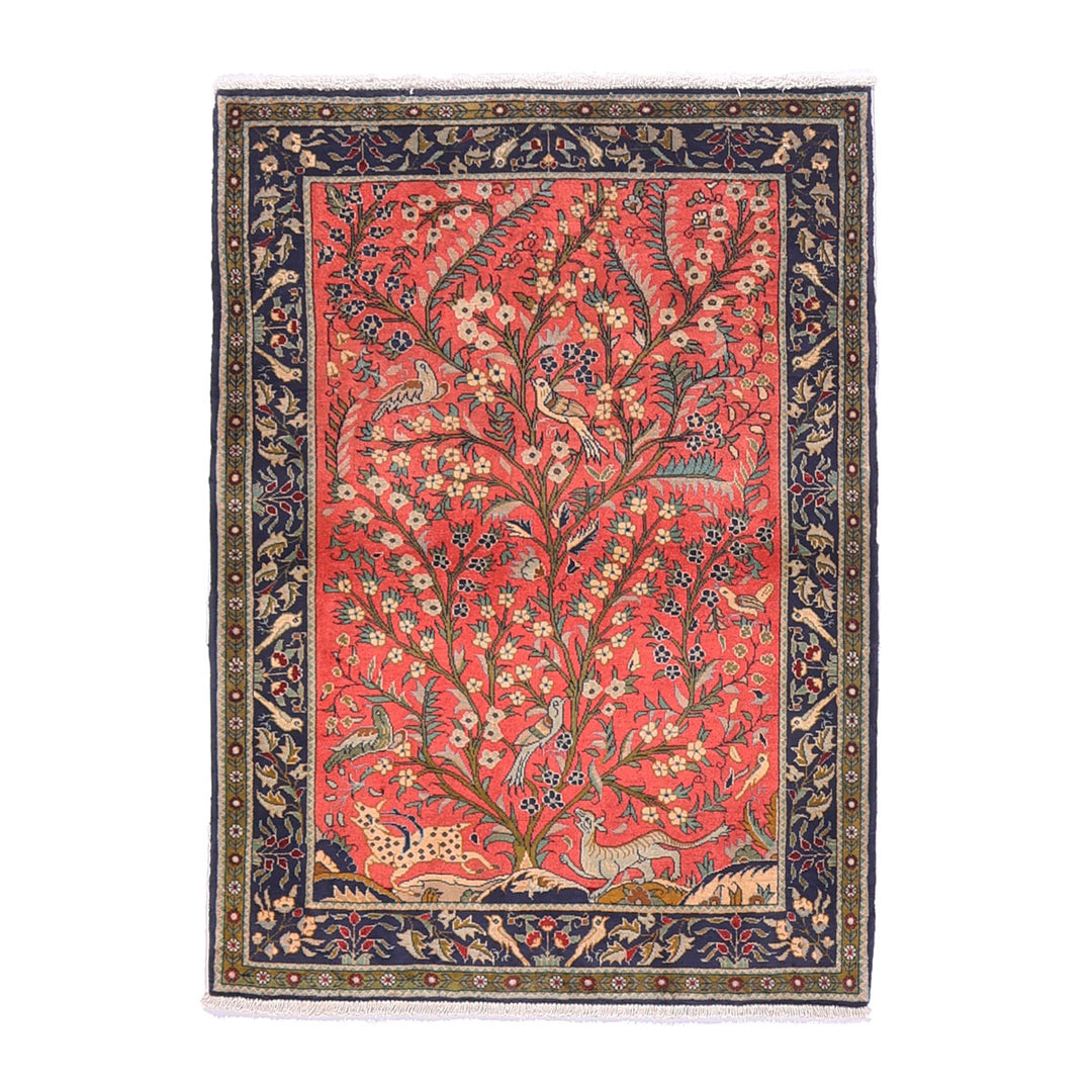 ペルシャ絨毯（イラン産）クム　116×86cm（FS-70026）
