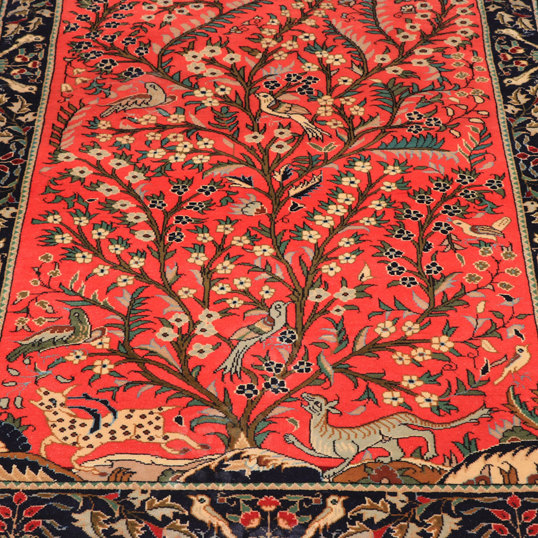 ペルシャ絨毯（イラン産）クム　116×86cm（FS-70026）
