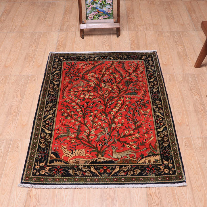 ペルシャ絨毯（イラン産）クム　116×86cm（FS-70026）