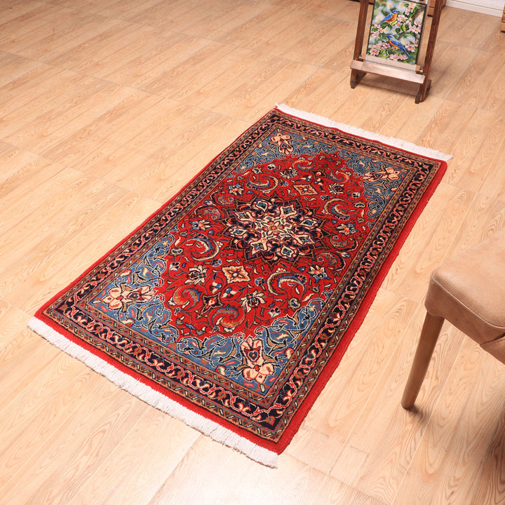 ペルシャ絨毯（イラン産）サルーク　132×77cm（FS-70027）