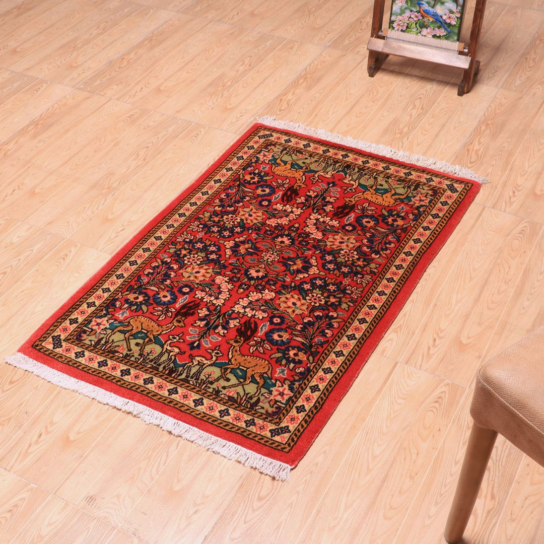 ペルシャ絨毯（イラン産）サルーク　103×69cm（FS-70028）