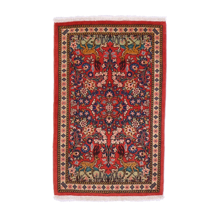ペルシャ絨毯（イラン産）サルーク　105×67cm（FS-70029）