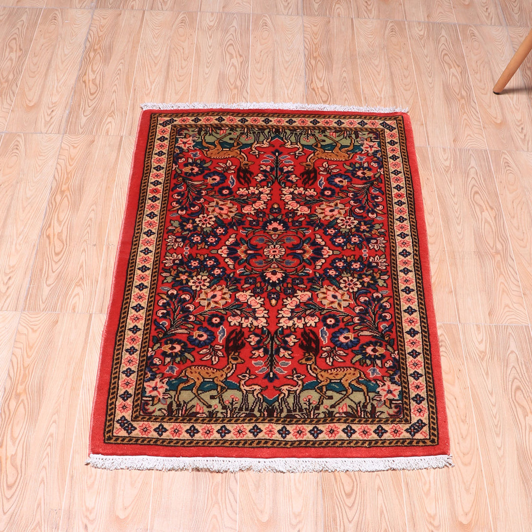 ペルシャ絨毯（イラン産）サルーク　105×67cm（FS-70029）