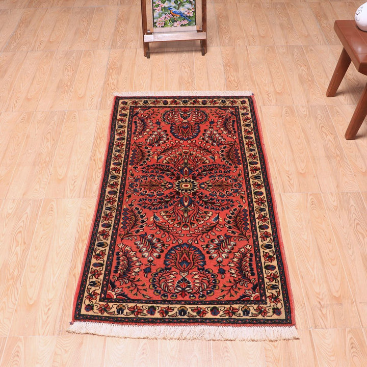 ペルシャ絨毯（イラン産）サルーク　127×67cm（FS-70036）