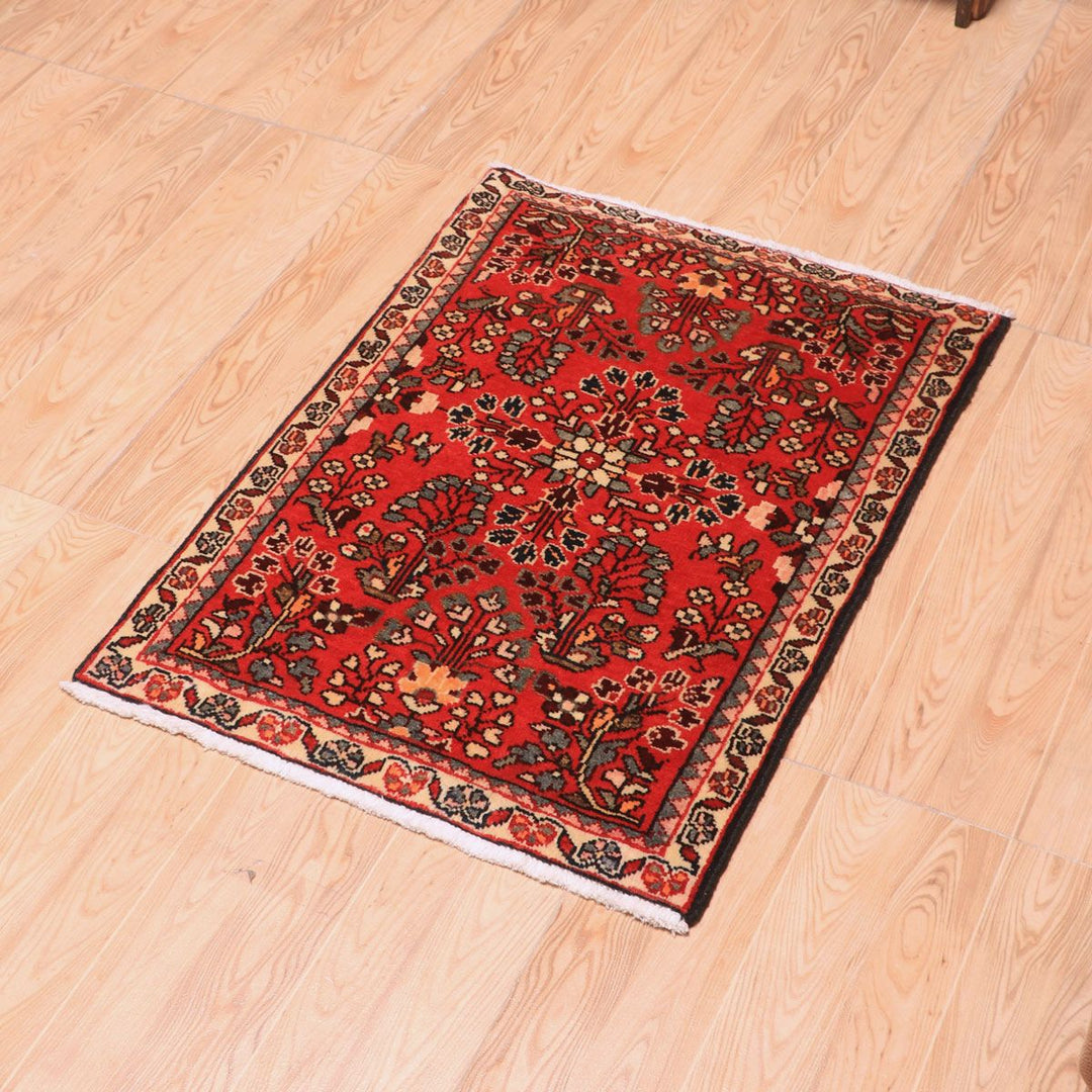 ペルシャ絨毯（イラン産）サルーク　77×57cm（FS-70038）
