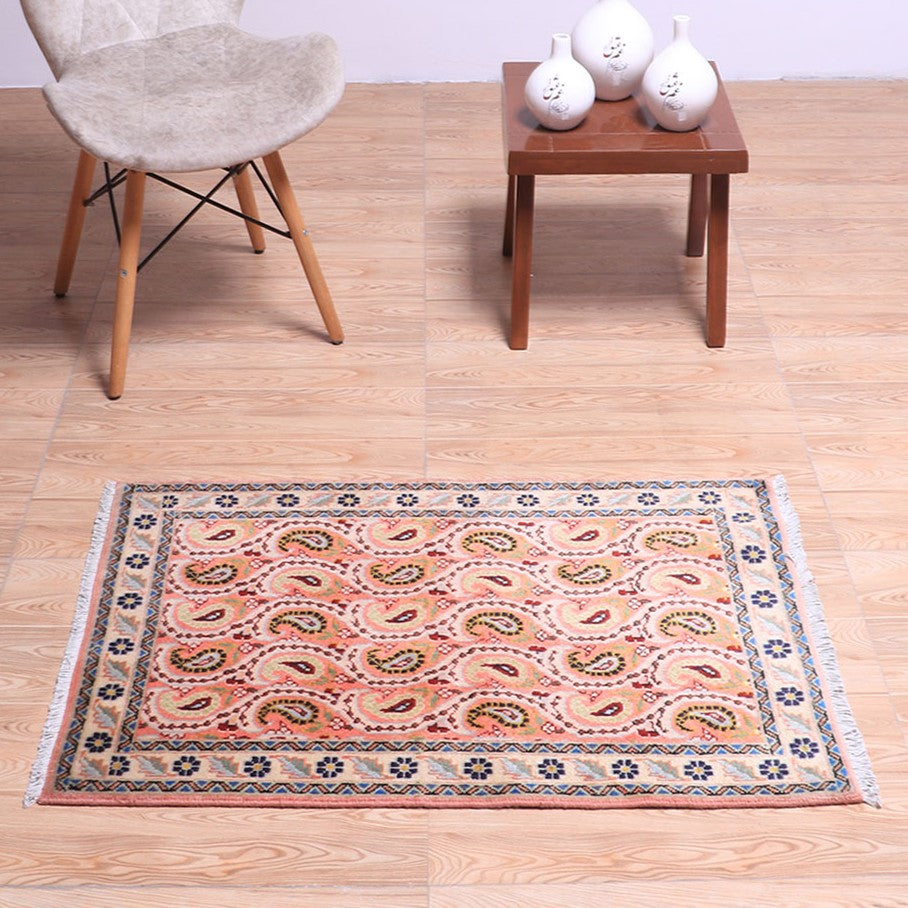 ペルシャ絨毯 (イスファハンアンティーク) 100×66cm（FS-70044