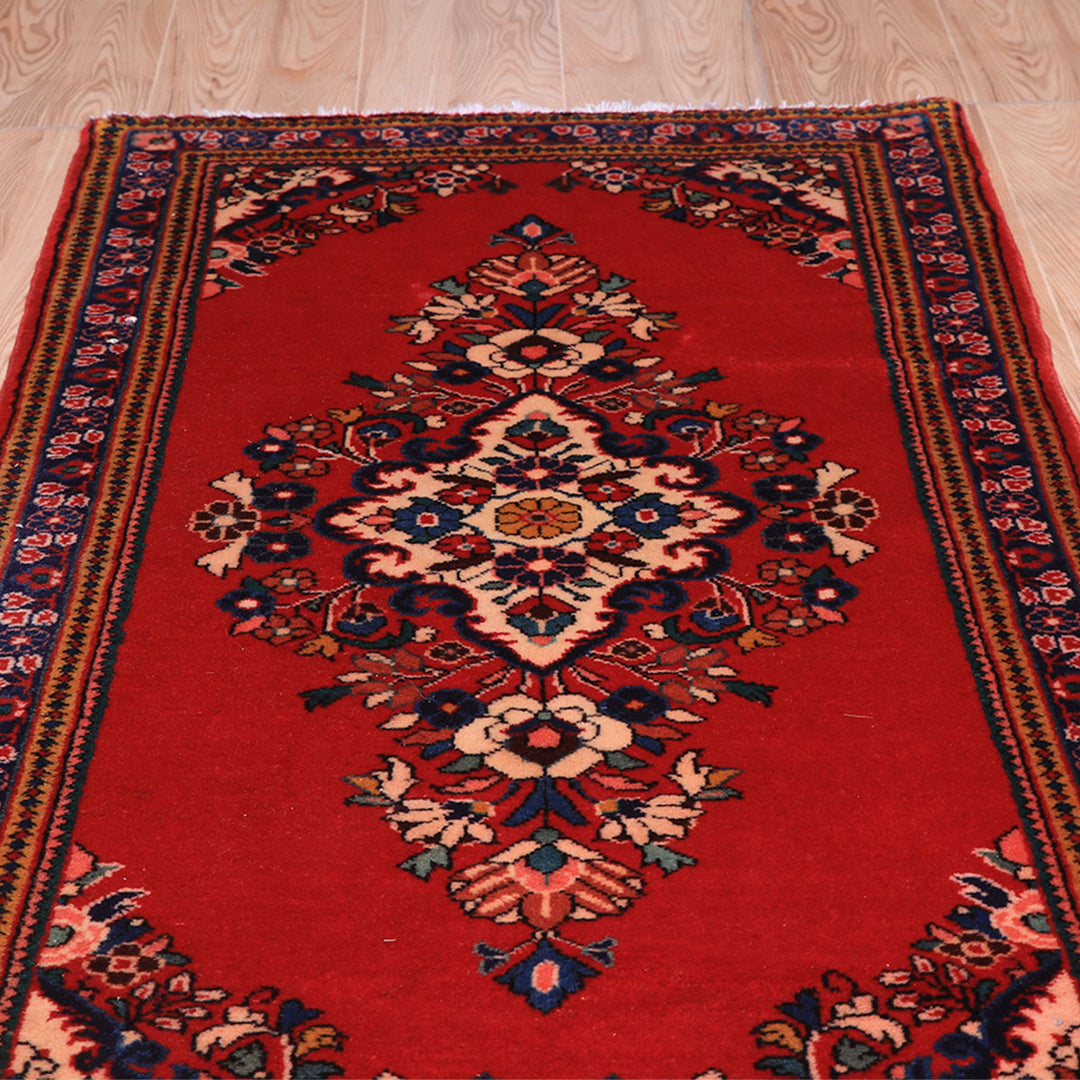 ペルシャ絨毯（イラン産）サルーク　130×62cm（FS-70046）