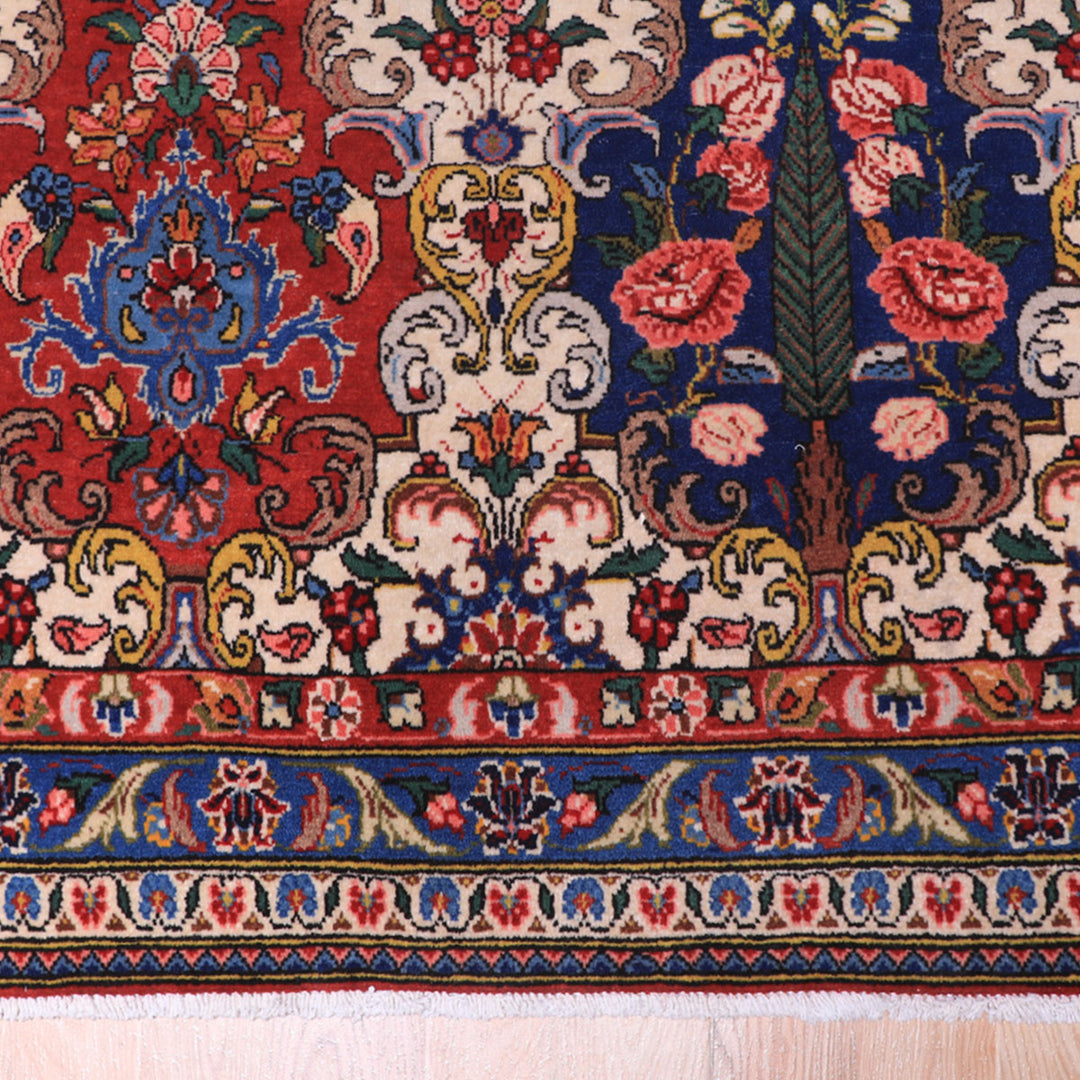 ペルシャ絨毯（イラン産）イスファハンアンティーク　94×81cm（FS-70051）
