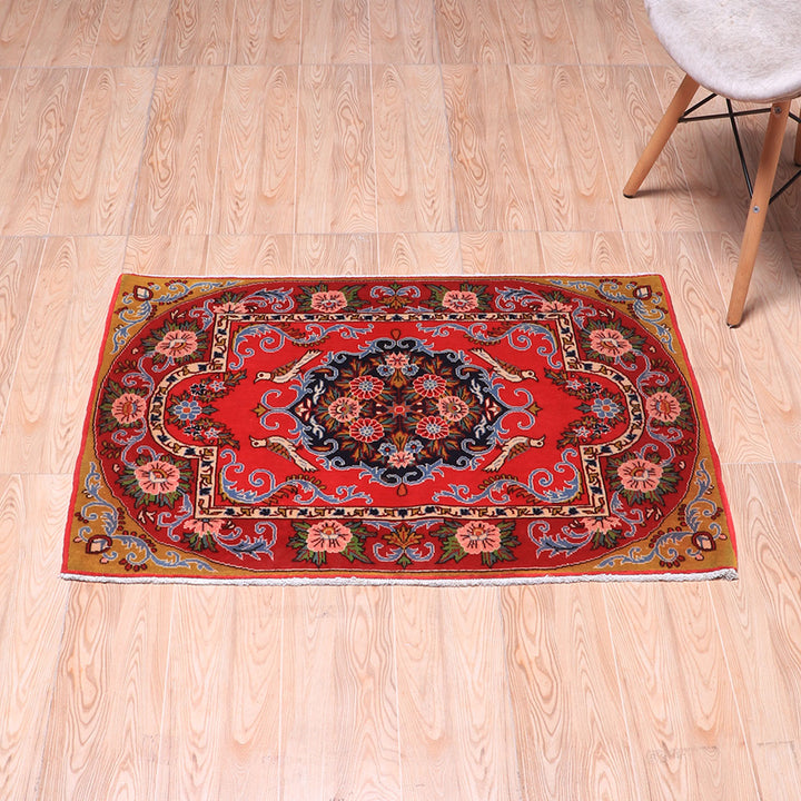 ペルシャ絨毯（イラン産）カーシャーン　97×67cm（FS-70052）