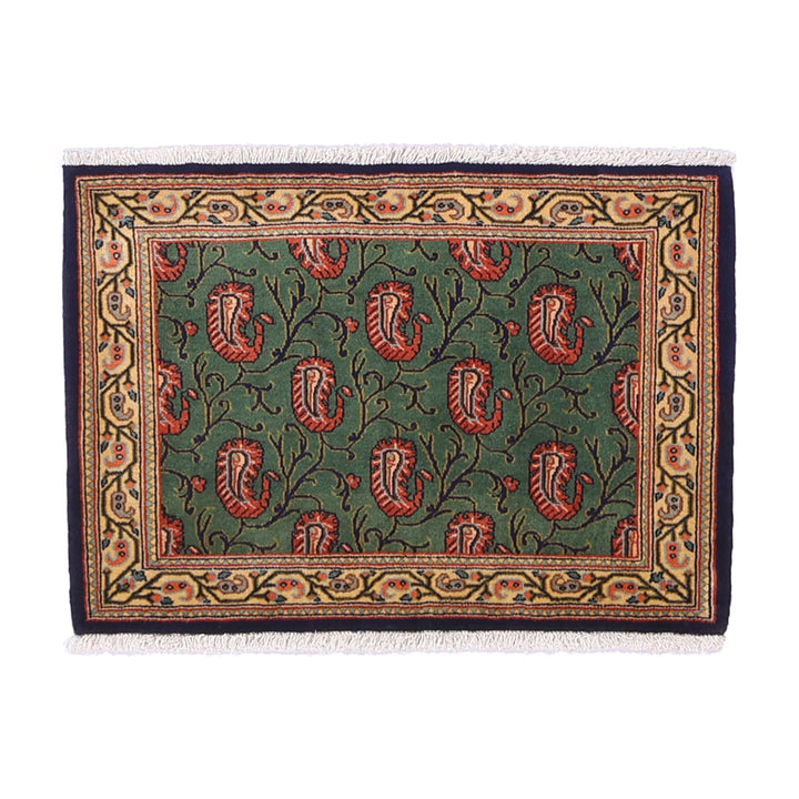 ペルシャ絨毯（イラン産）クム　87×61cm（FS-70056）