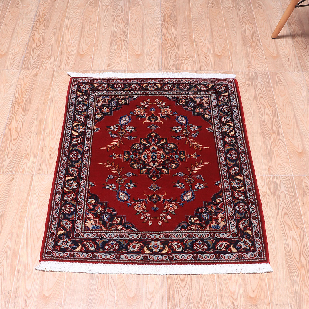 ペルシャ絨毯（イラン産）カーシャーン　91×70cm（FS-70059）