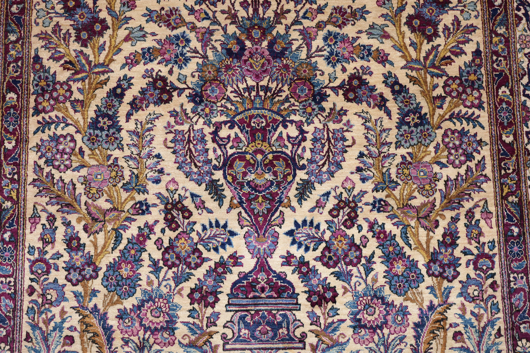 ペルシャ絨毯（手織り）カシャーンアンティーク　223×133cm（FX-13188）