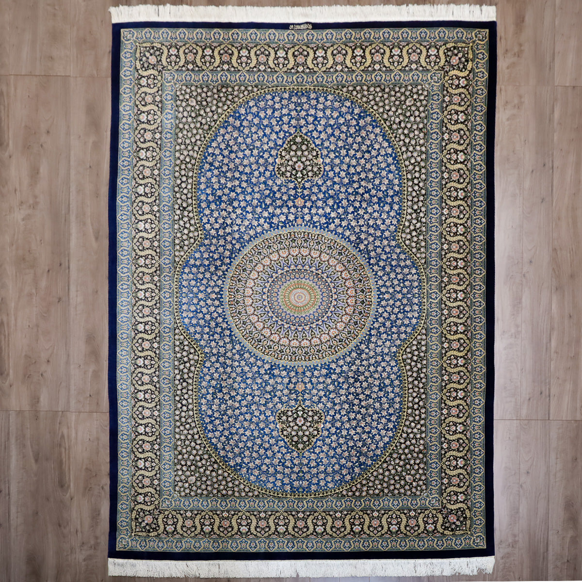 【現地買付】⑧ ペルシア絨毯（キリムと絨毯のコンビネーション作品） ペルシャ絨毯 (ヘイラト) 292×196cm（FX-13197） – ギャッベ＆ペルシャ