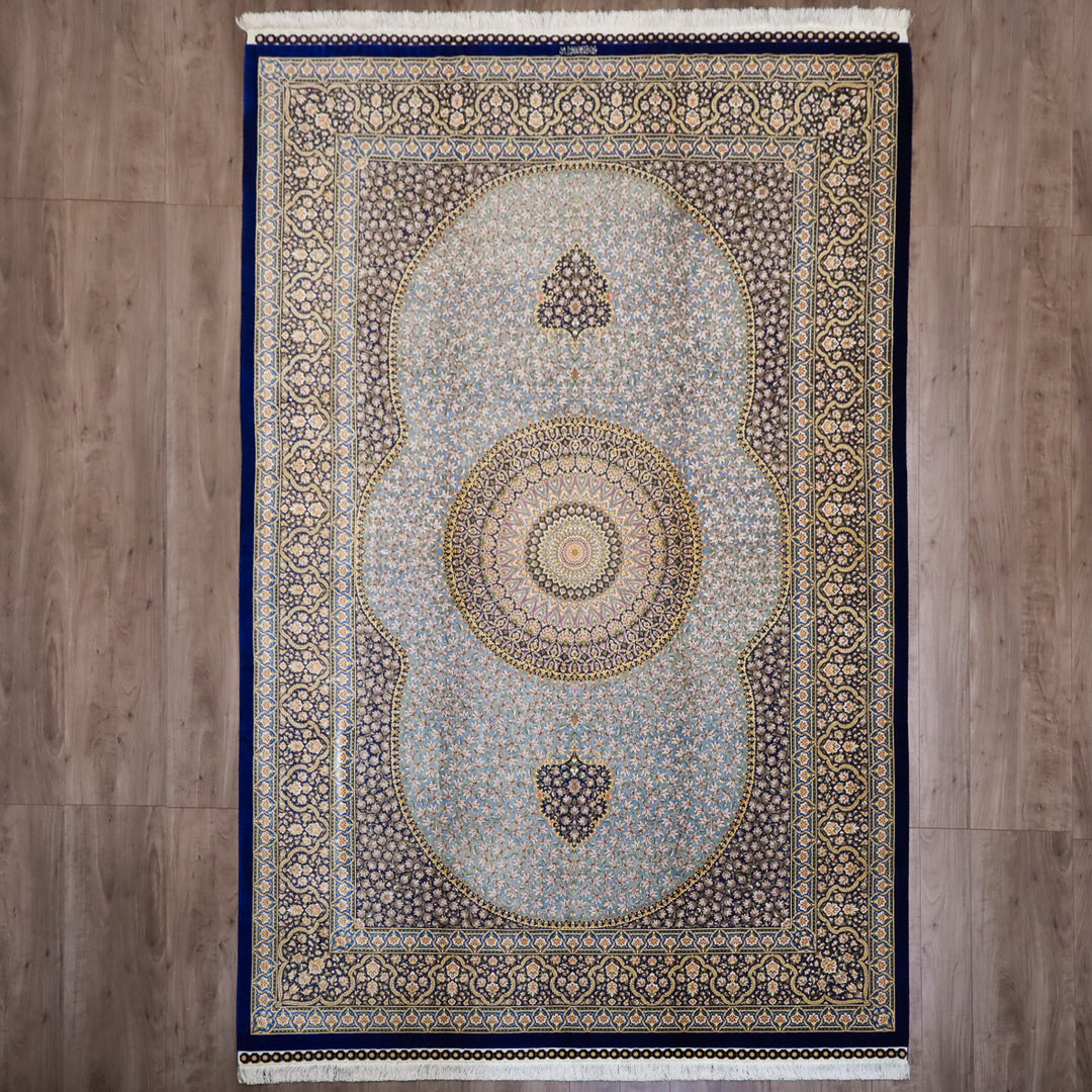 ペルシャ絨毯（手織り）ヘイラト　304×203cm（FX-13198）