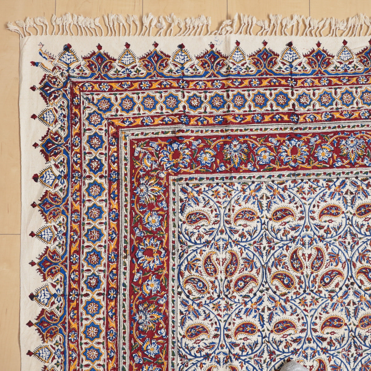 ペルシャ更紗・ガラムカール​ (イラン手染布) 240×160cm（GC-12278