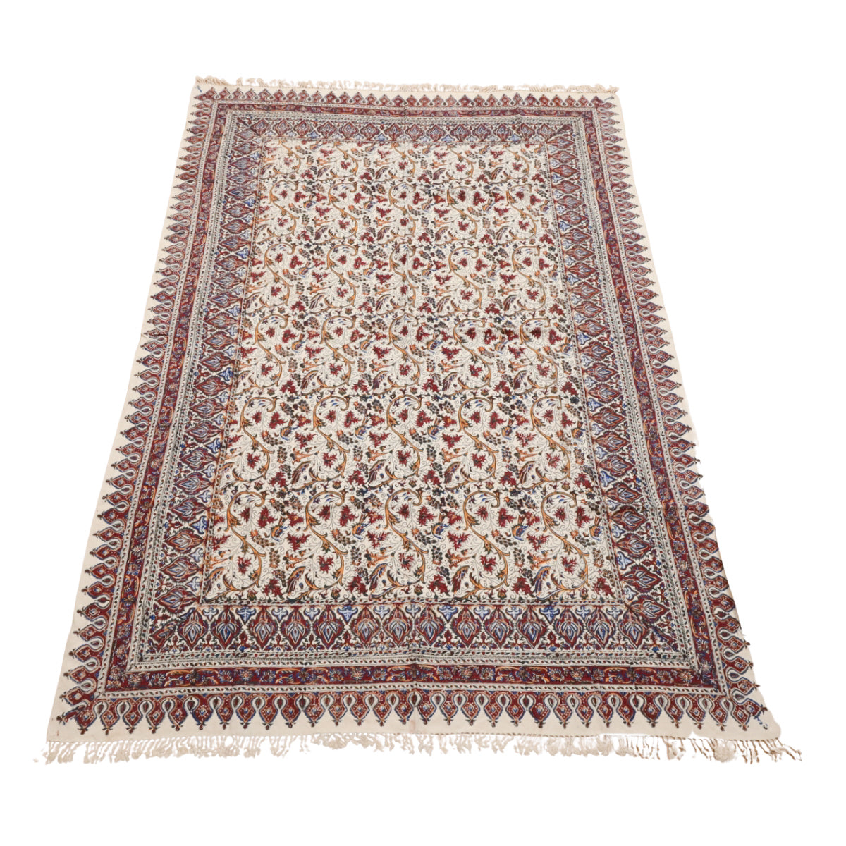 ペルシャ更紗・ガラムカール​ (イラン手染布) 200×135cm（GC-12611