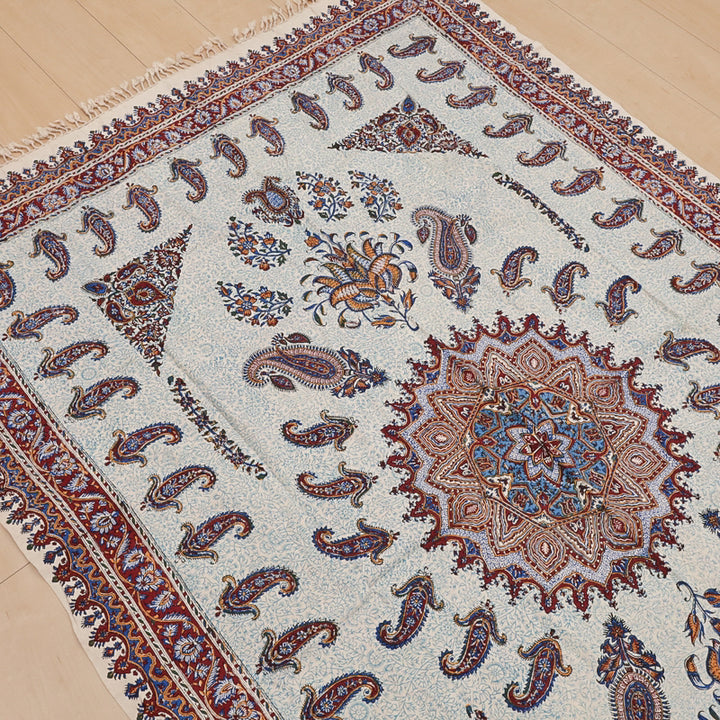 ペルシャ更紗・ガラムカール（イラン手染布）　200×135cm（GC-12803）