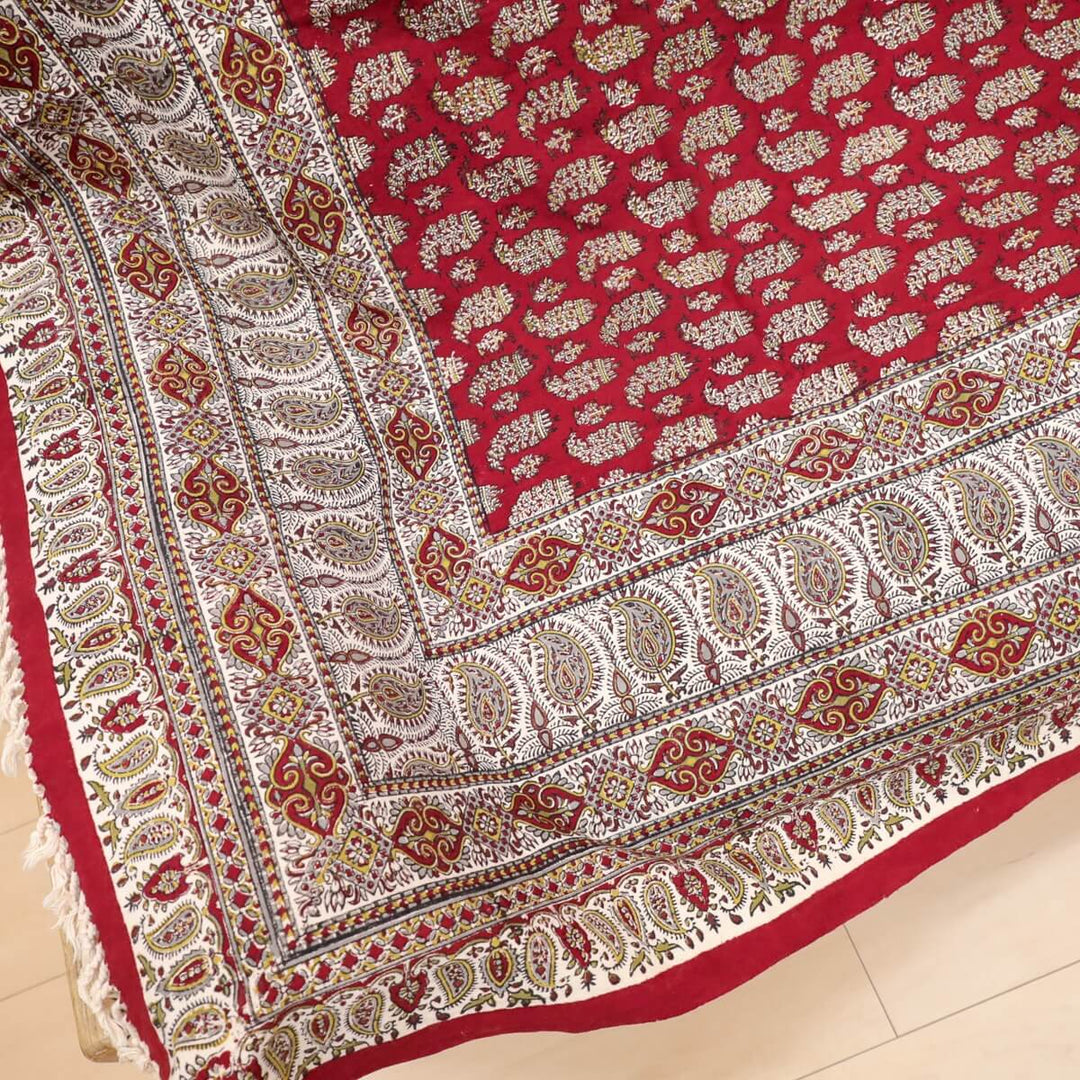 ペルシャ更紗 ガラムカール 200x130cm クラシックヴィンテージ 一点もの マルチクロス（テーブル／ソファ対応）