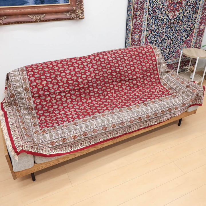 ペルシャ更紗 ガラムカール 200x130cm クラシックヴィンテージ 一点もの マルチクロス（テーブル／ソファ対応）