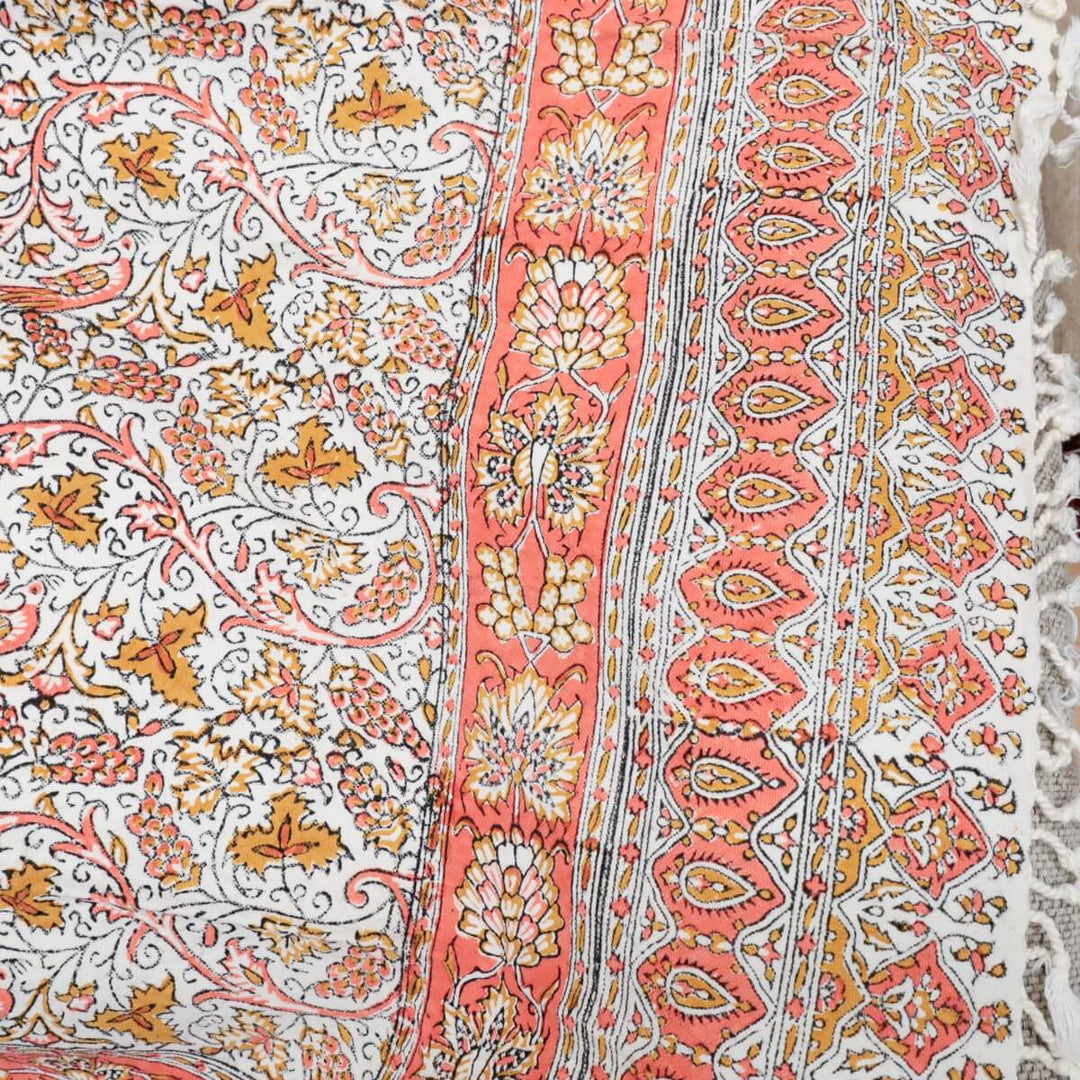 ペルシャ更紗 ガラムカール 200x130cm ネオモダンカラー 一点もの マルチクロス（テーブル／ソファ対応）