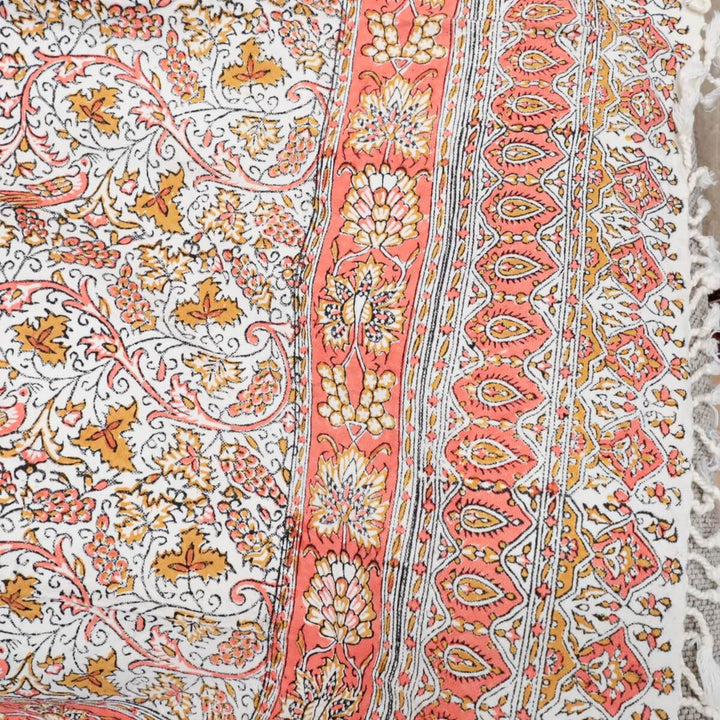 ペルシャ更紗 ガラムカール 200x130cm ネオモダンカラー 一点もの マルチクロス（テーブル／ソファ対応）