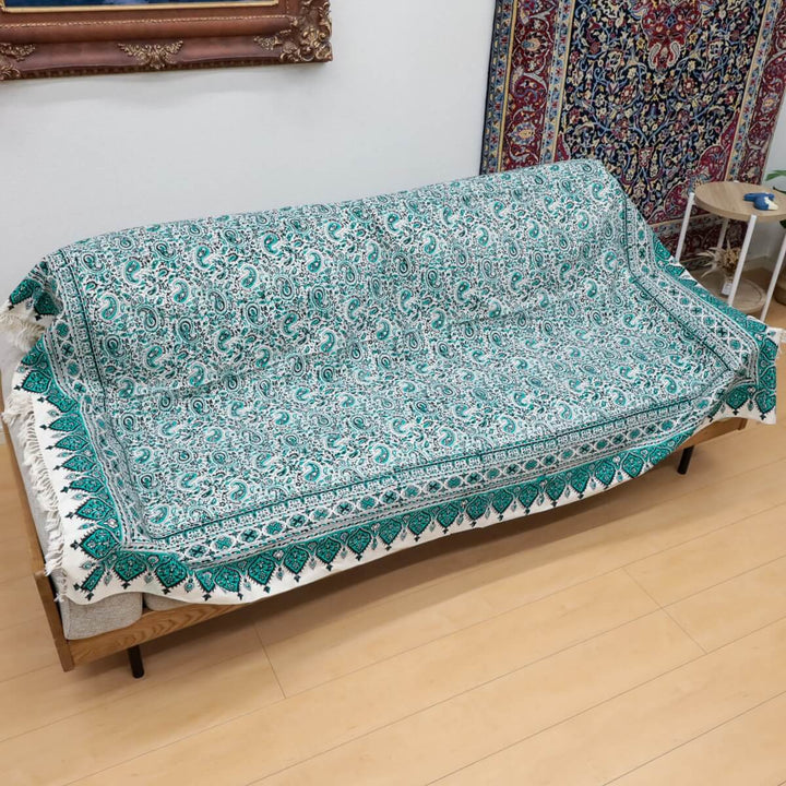 ペルシャ更紗 ガラムカール 200x130cm ネオモダンカラー 一点もの マルチクロス（テーブル／ソファ対応）