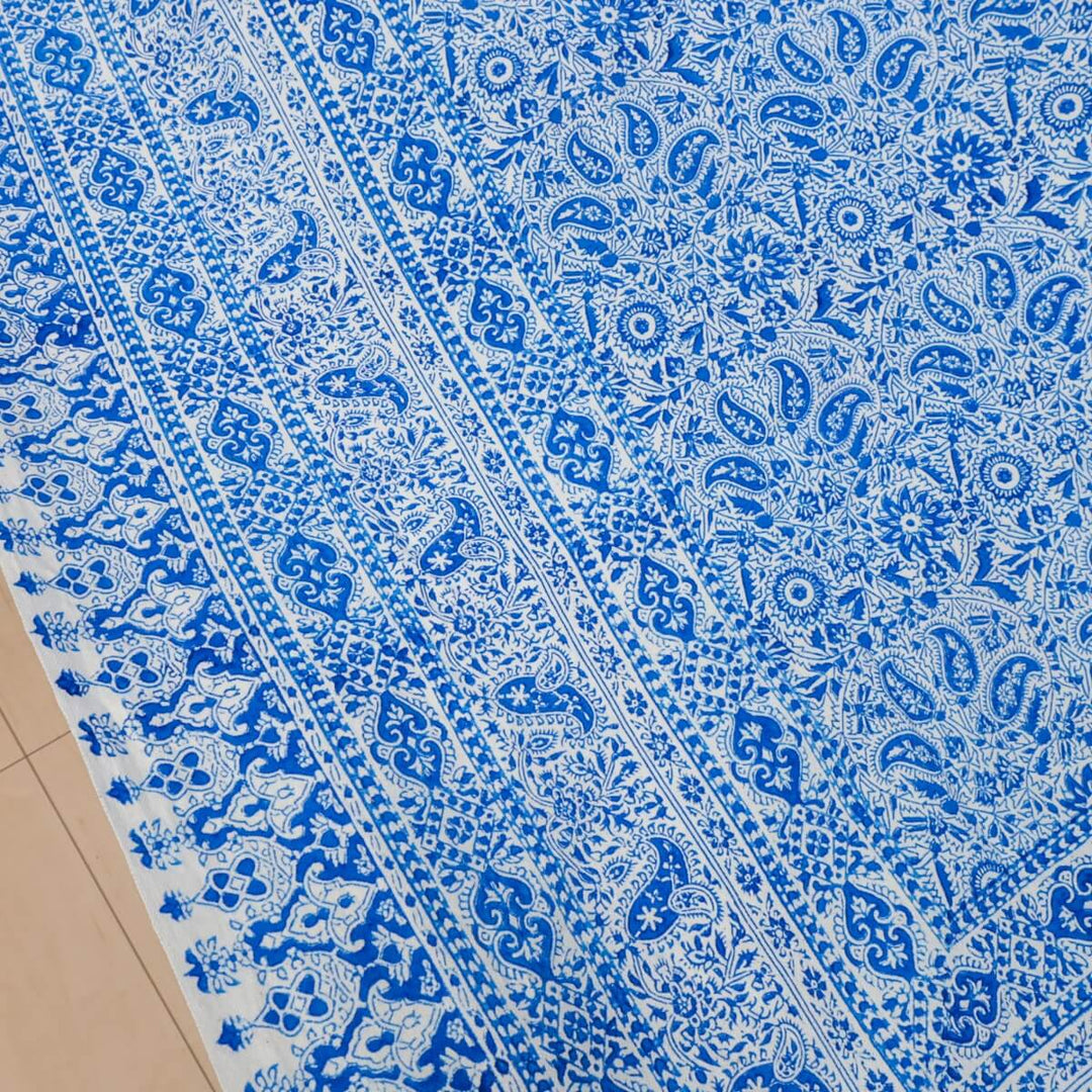 ペルシャ更紗 ガラムカール 200x130cm ネオモダンカラー 一点もの マルチクロス（テーブル／ソファ対応）