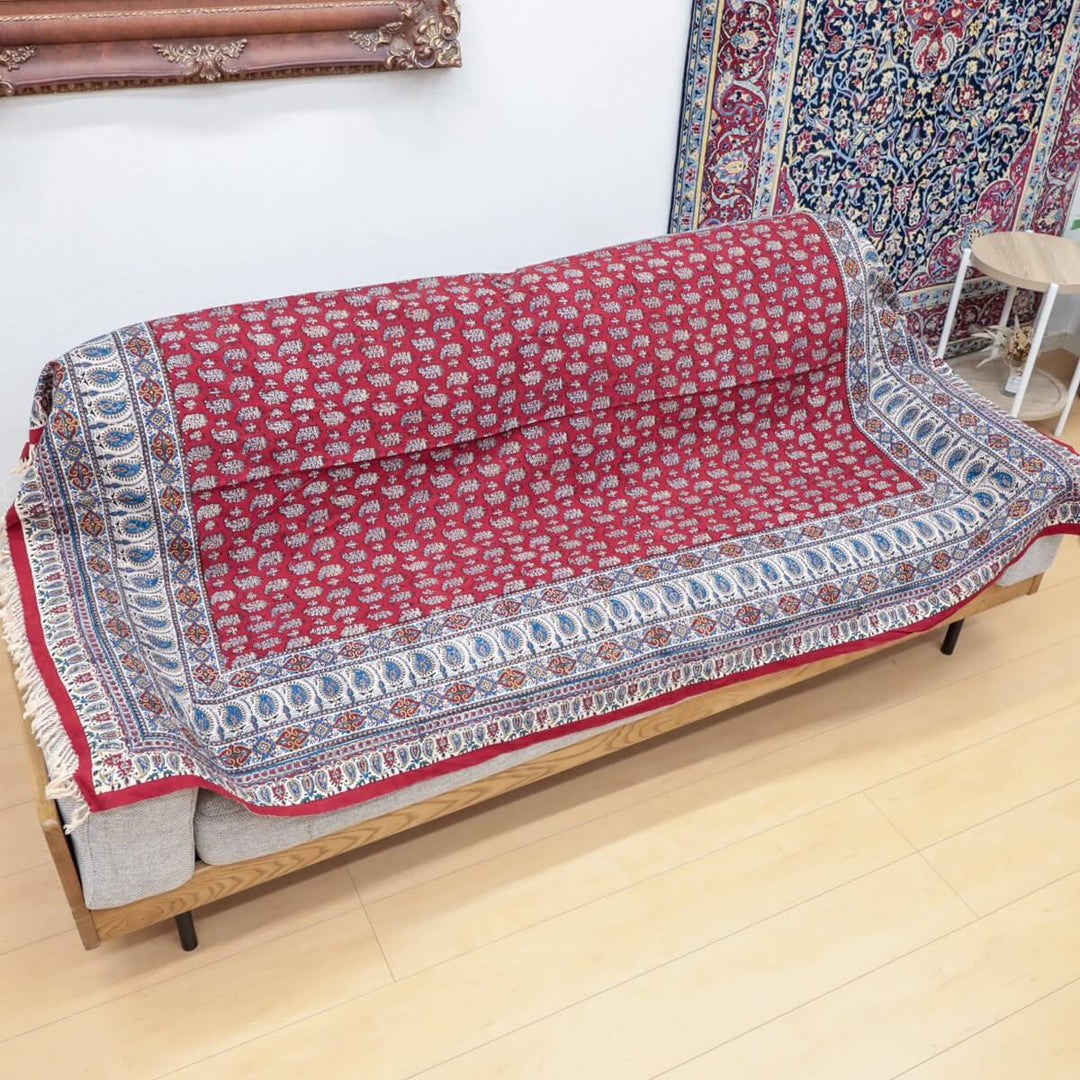 ペルシャ更紗 ガラムカール 200x130cm クラシックヴィンテージ 一点もの マルチクロス（テーブル／ソファ対応）